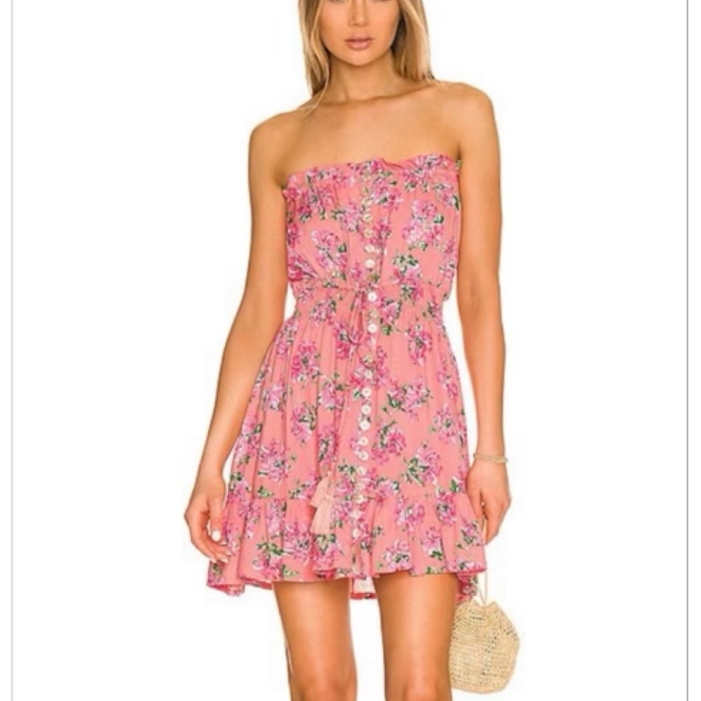 Tiare Hawaii Strapless Floral Dress